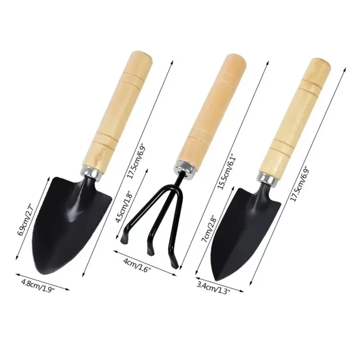 Conjunto de 3 peças de mini fe - Gardening Tools Vegetables avaliação e preço